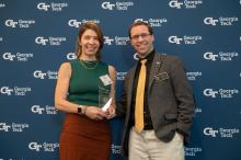 Dima Nazzal with Class of 1934 Outstanding Service Award 