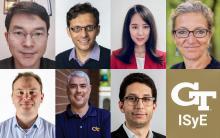Pictured Left to Right: George Lan, Ashwin Pananjady, Yao Xie, Katya Scheinberg, Johannes Milz, Joel Sokol, and Juba Ziani